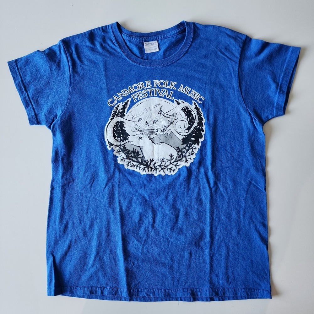 Canmore Folk Music Festival 2008 Shirt Mens Large Alberta‎ Fest Graphic Print